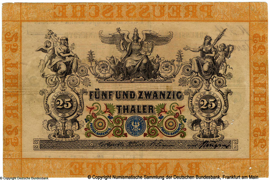 Preussische Haupt-Bank 25 Thaler 1857 