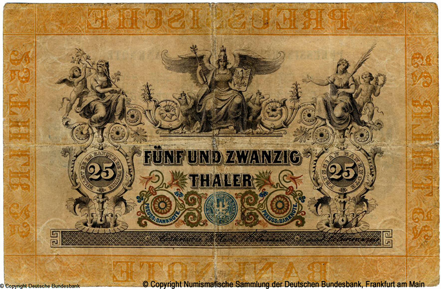 Preussische Haupt-Bank 25 Thaler 1857