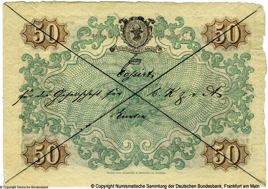 Rostocker Bank  50 Thaler 1862