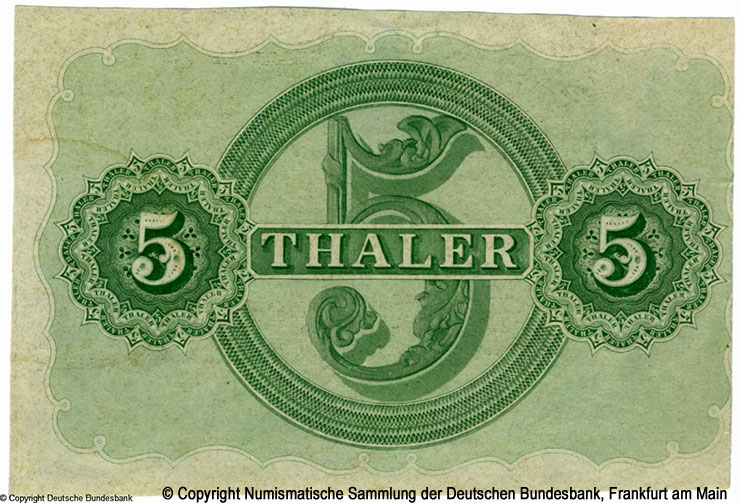 Herzogtum Sachsen-Gotha 5 Thaler 1860 Probedruck