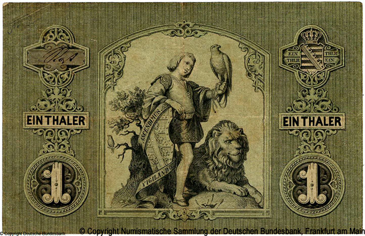 Großherzogliches Sächsisches Staats-Ministerium 1 Thaler 1870