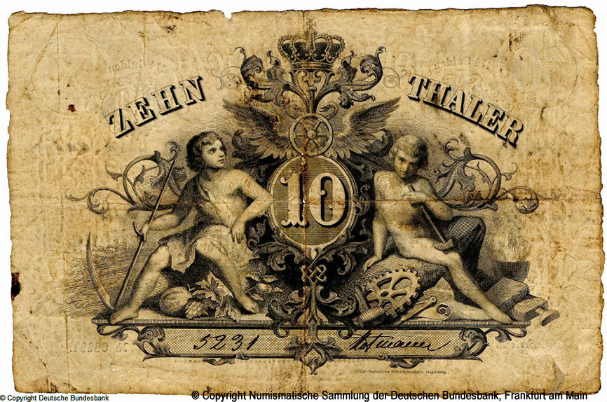 Herzogtum Sachsen-Meiningen 10 Taler oder 17 1/2 Gulden 1856