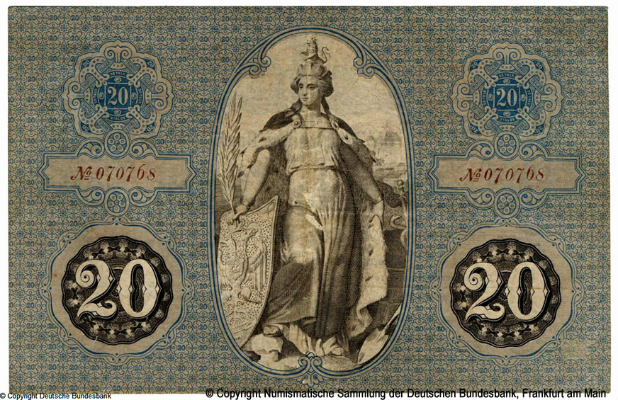 Thuringische Bank. 20 Thaler Courant. 1870. 
