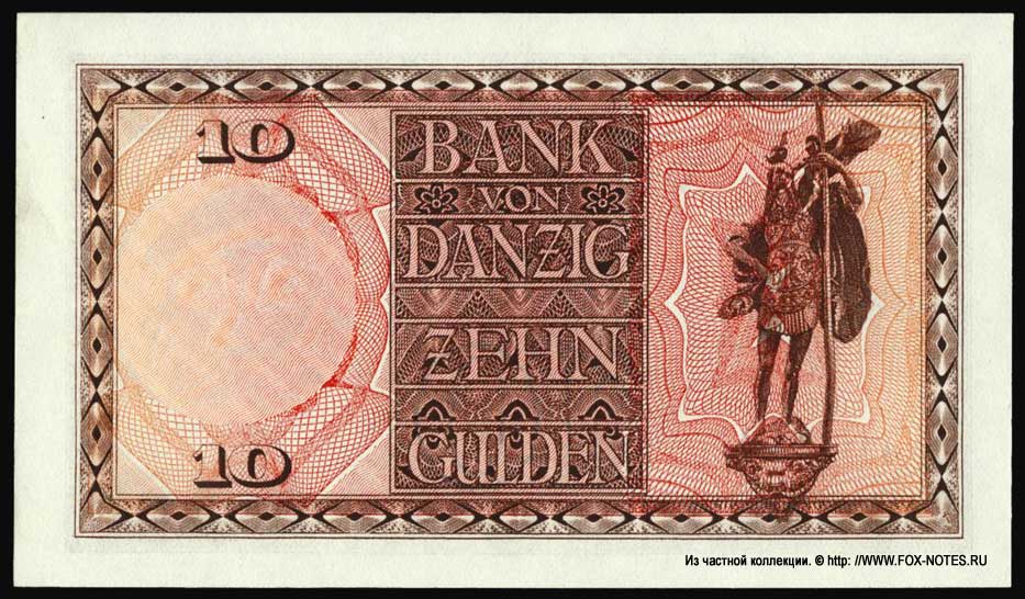 Bank von Danzig 10 Gulden 1930