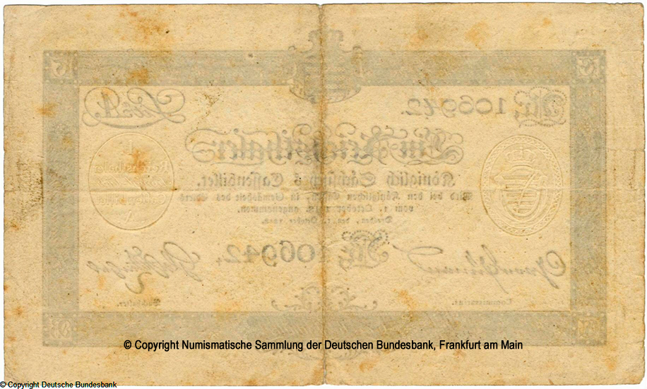 1 Reichsthaler. 1. Oktober 1818. Nr 106942