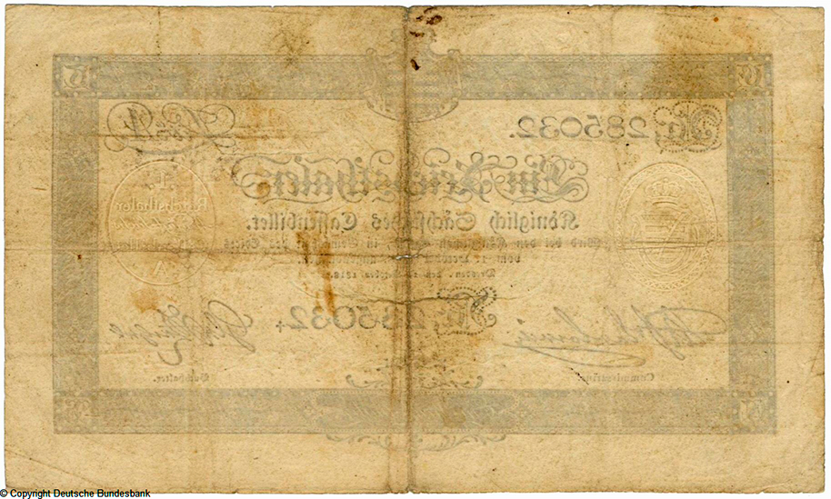 1 Reichsthaler. 1. Oktober 1818. Nr 285032