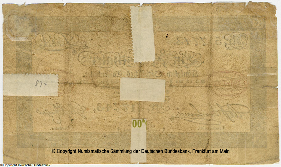 Koniglich Sachsische Cassenbilet. 1 Reichsthaler. 1. Oktober 1818. (1834)