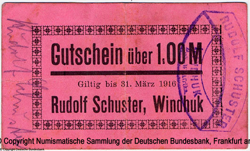 Rudolf Schuster 1 Mark 1916