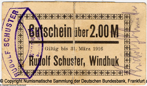 Rudolf Schuster 2 Mark 1916