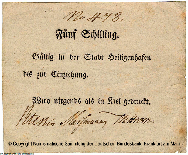 Stadt Heiligenhafen 5 Schilling 1812 (1825?)