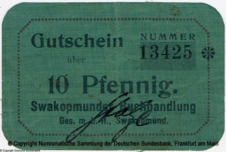Swakopmunder Buchhandlung Ges. m.b.H. 10 Pfennig Ro.949 