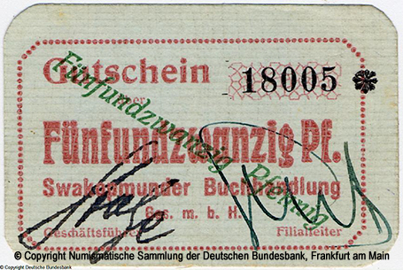 Swakopmunder Buchhandlung Ges. m.b.H. 25 Pfennig Ro. 951a