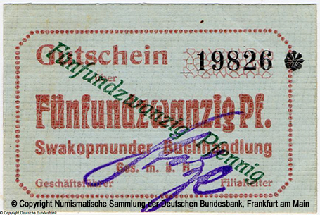 Swakopmunder Buchhandlung Ges. m.b.H. 25 Pfennig Ro. 951b