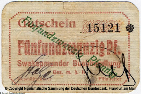 Swakopmunder Buchhandlung Ges. m.b.H. 25 Pfennig Ro. 951c