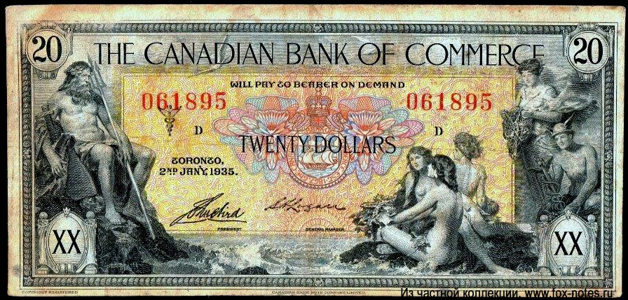 Canadian Bank of Commerce 20 dollars 1935