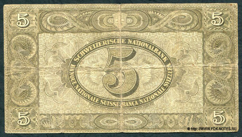 Schweizerische Nationalbank 5 franken 1921