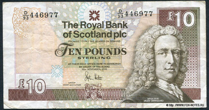 Royal Bank of Scotland 10 pounds 2010
