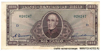 Banco Central de Chile. . 1000  1947.