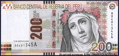 Banco Central de Reserva del Perú 200 Nuevos Soles 2009