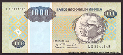 Banco Nacional de Angola 1000 kwanza reajustado 1995