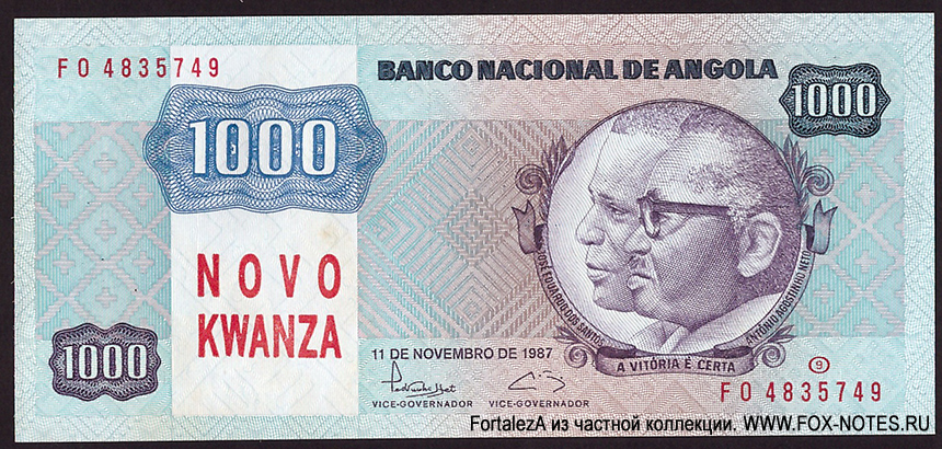 Banco Nacional de Angola.  1000   1991
