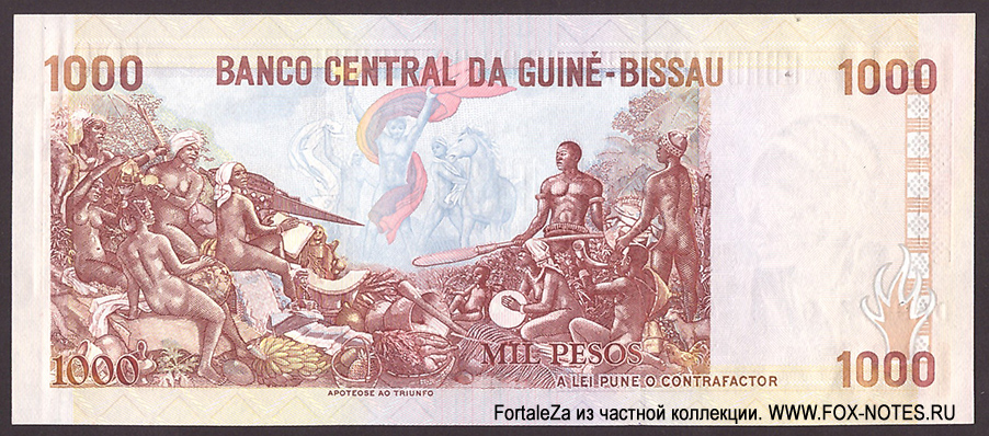 Banco Nacional da Guiné-Bissau 1000 pesos 1990