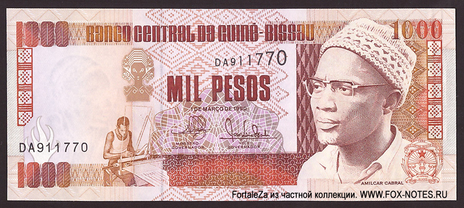 Banco Nacional da Guiné-Bissau 1000 pesos 1990