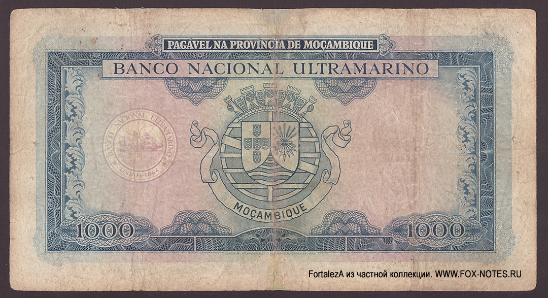   . Banco Nacional Ultramarino. 1000  1953