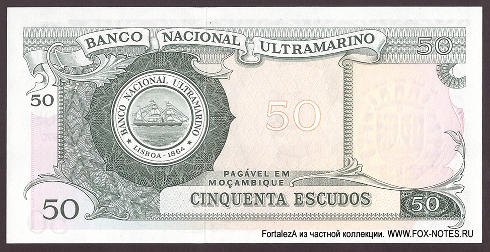   . Banco Nacional Ultramarino. 50  1970.