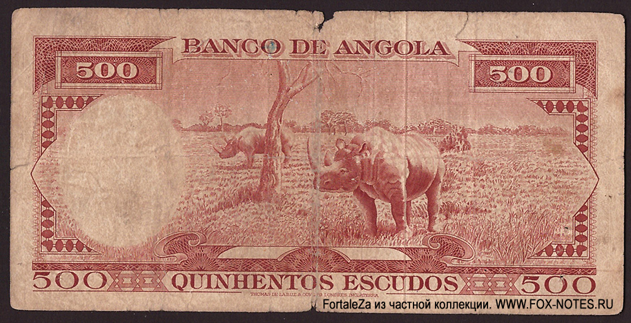 BANCO DE ANGOLA   500  1956