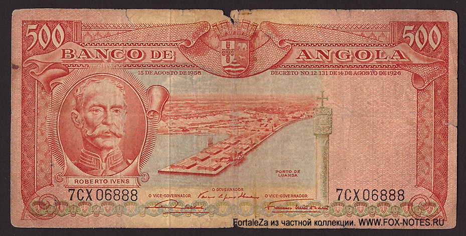 BANCO DE ANGOLA   500  1956