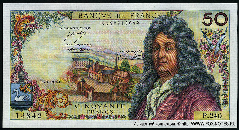 Banque de France 50  1974 Racine