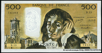Banque de France 500 francs 1969 Bouchet  Tondu H.Morant.