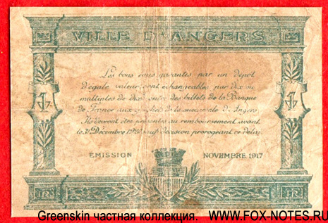 Chambre de Commerce de'Angers et de M & L  25 centimes 1917