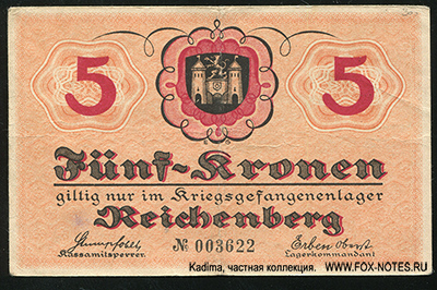 Kriegsgefangenenlager Reichenberg 5 Kronen