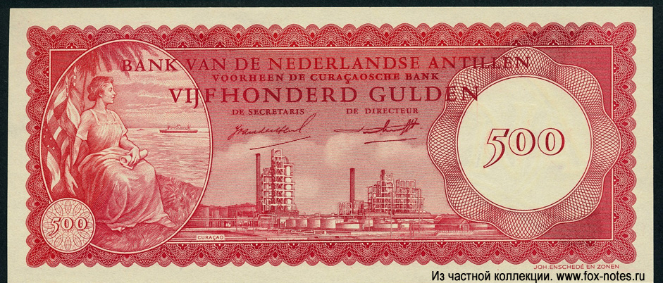 BANK VAN DE NEDERLANDSE ANTILLEN 500 gulden 1962