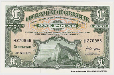 Government of Gibraltar 1 Pound 1971