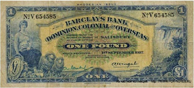 Barclays Bank (Dominion, Colonial and Overseas) 1 pound 1926