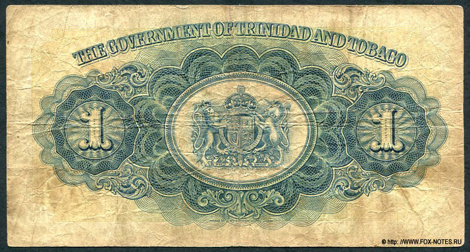Government of Trinidad & Tobago 1 dollars 1943