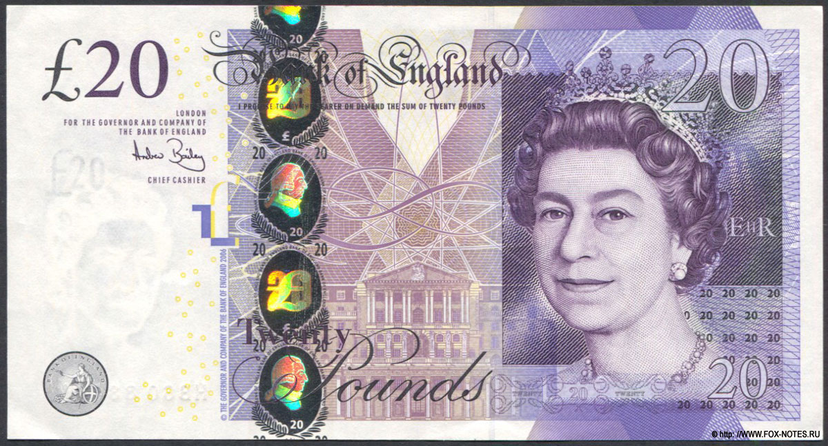 Bank of England 20 Pounds 2007