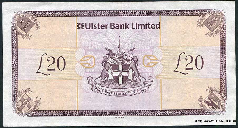 ULSTER BANK LIMITED 20 Pounds 2014