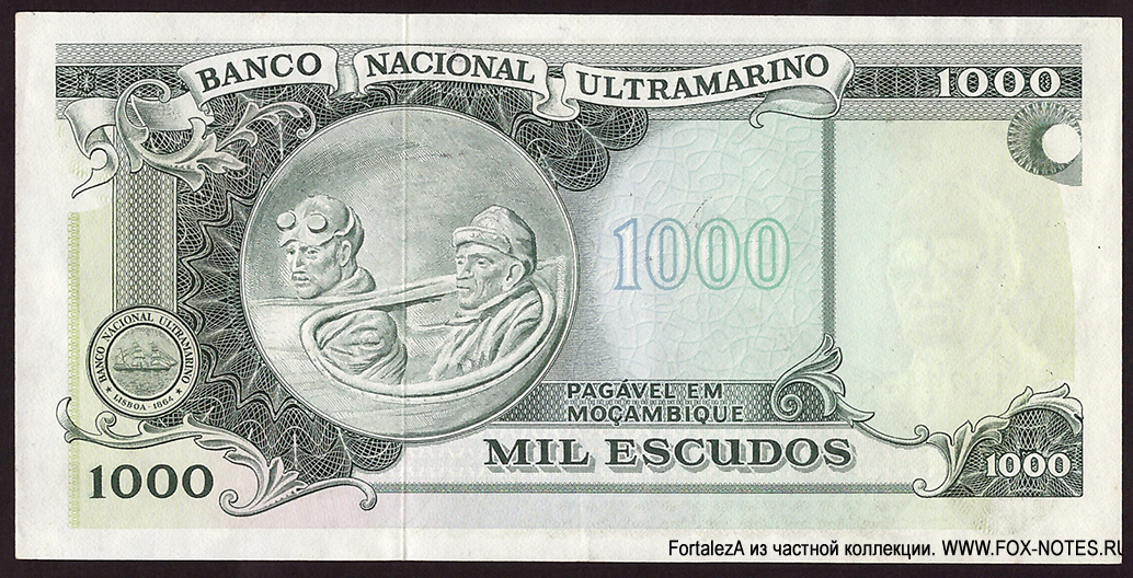   . Banco Nacional Ultramarino. 1000  1972.