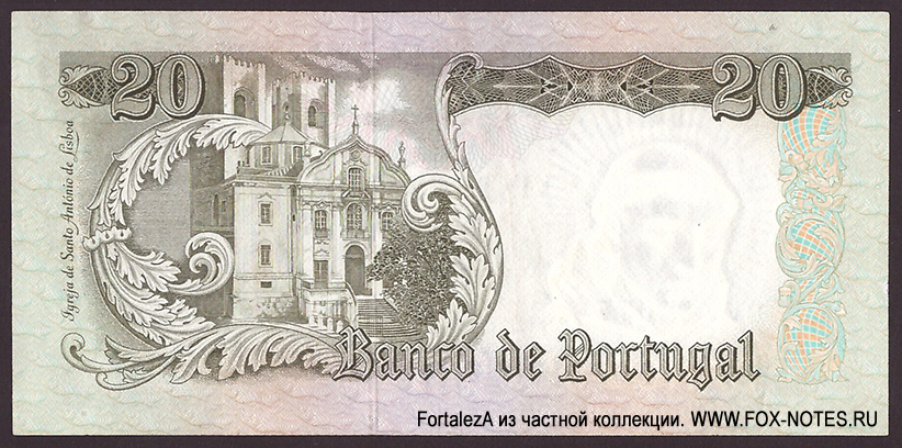 Banco de Portugal 20 escudos 1964