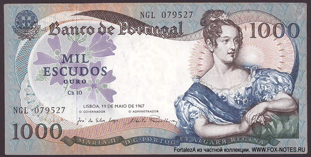 Banco de Portugal 1000 escudos 1967