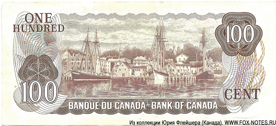 Bank of Canada 100 dollars 1975 Crow Bouey