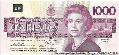 Bank of Canada. 1000  dollars 1988