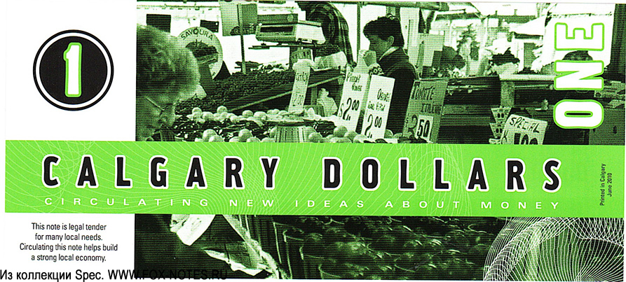 Calgary Dollars 1 2010