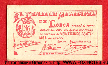 El Conse jo Municipal di Lorka 25  1937
