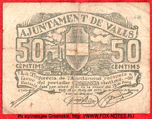 Ajvntament di Valls 50  1937