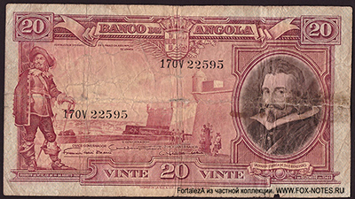 Banco de Angola 20 angolares 1944